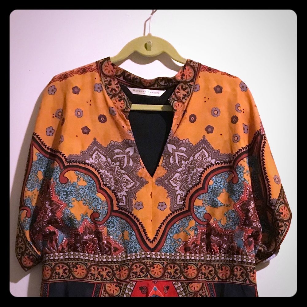 🆕 eShakti Maxi Dress Plus Size 22 Boho Print